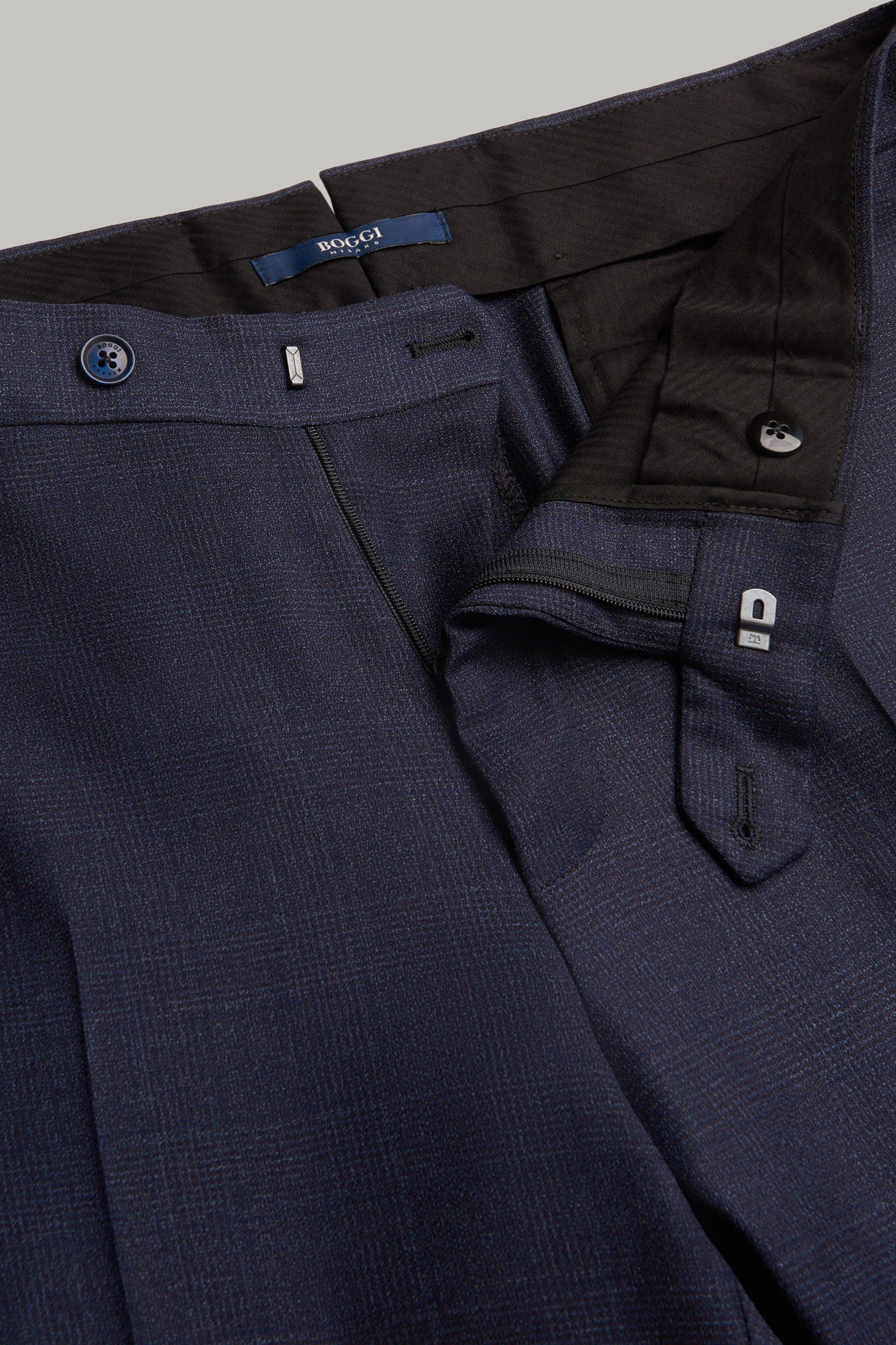 Blue Prince Of Wales Check Wool Suit For Men - Regular, 3901_BLU, large image number 10