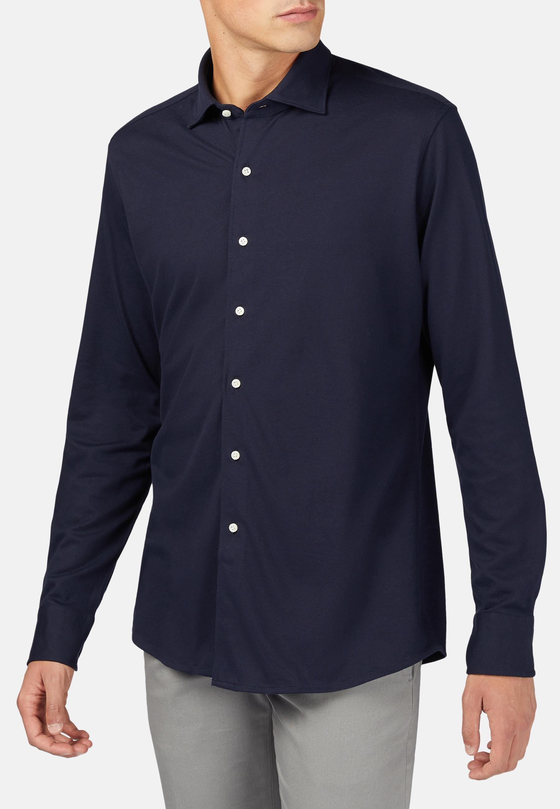 Boggi Milano - Blue Cotton Pique Polo Shirt