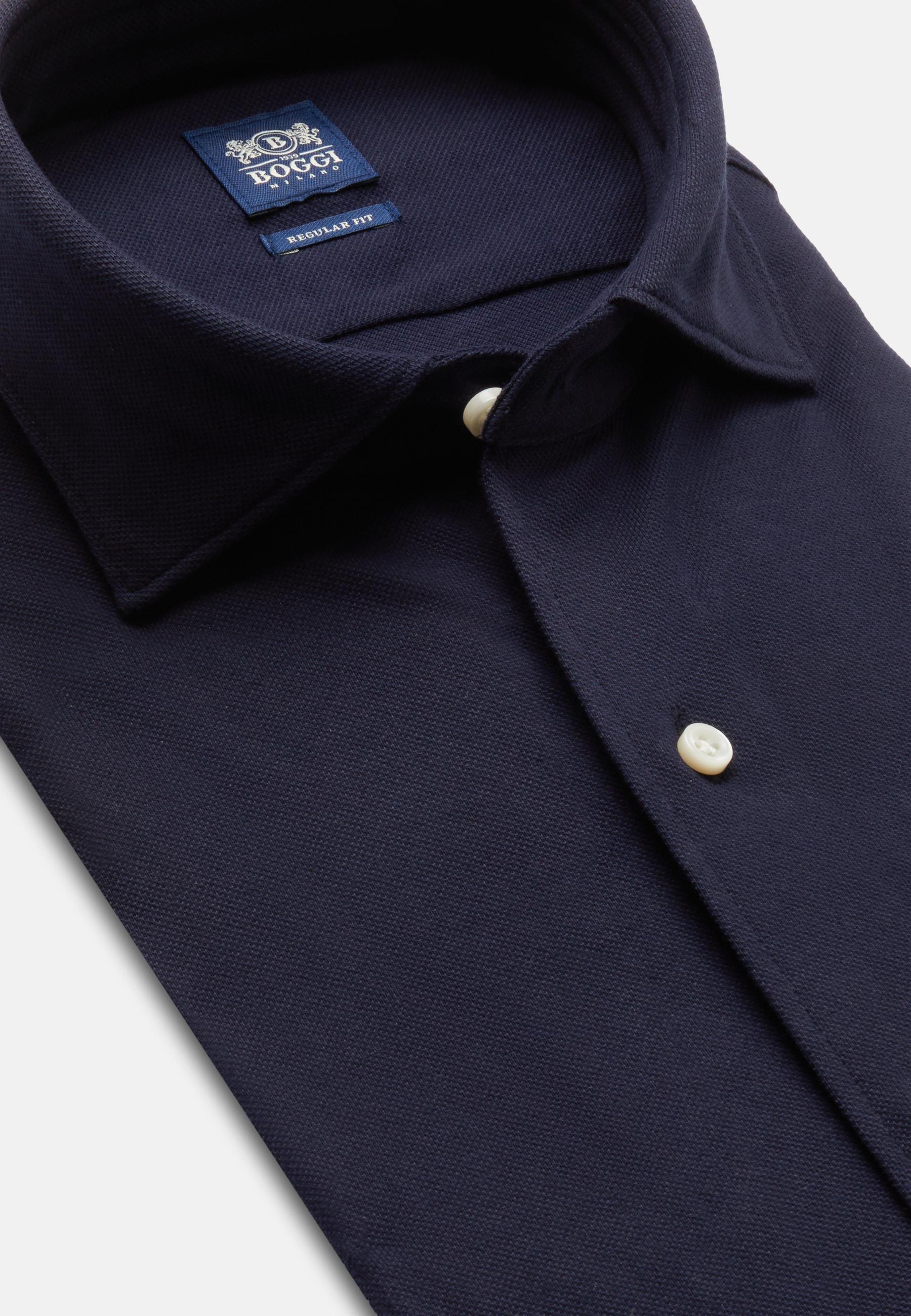 Boggi Milano - Blue Cotton Pique Polo Shirt