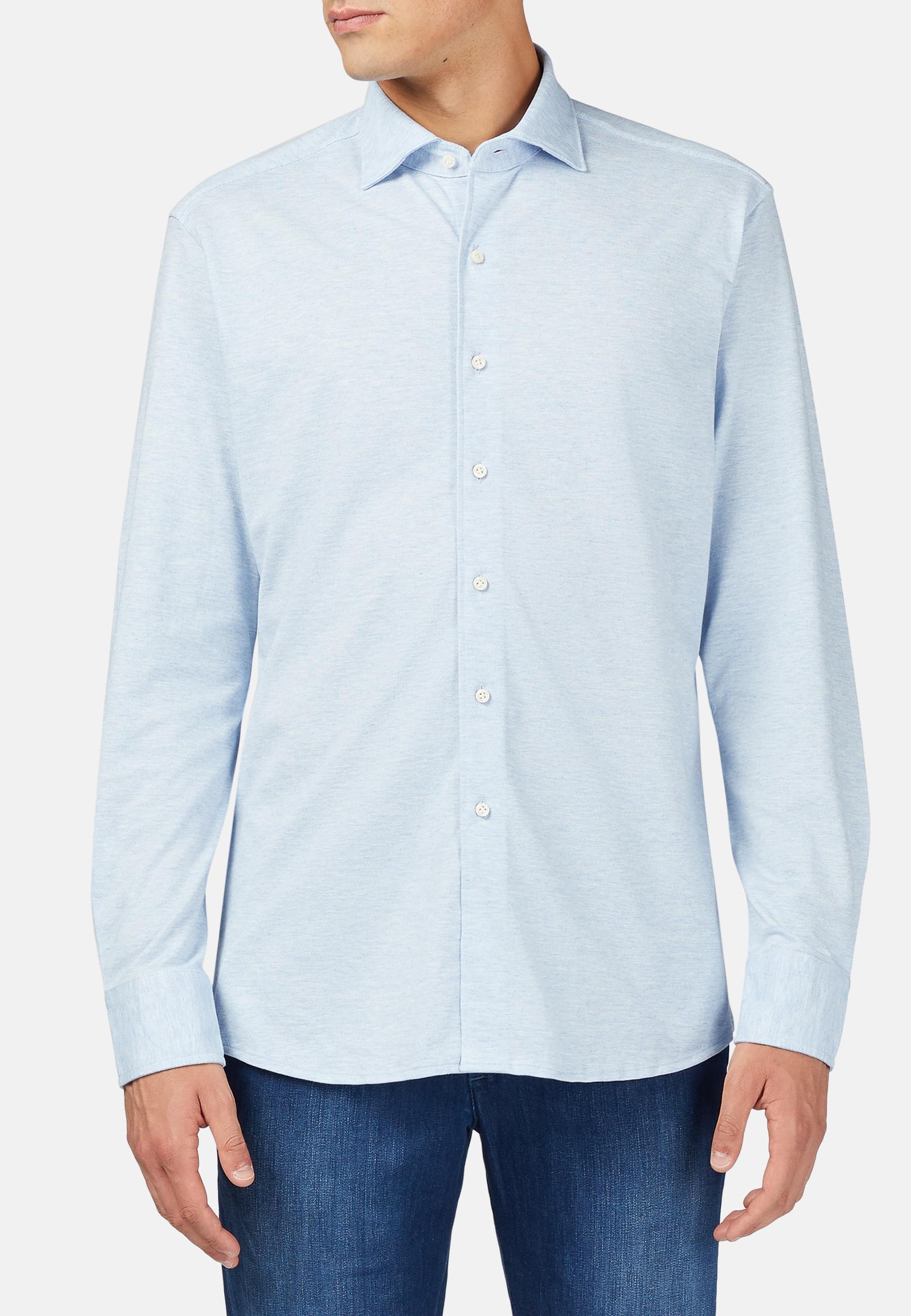 Boggi Milano - Blue Cotton Pique Polo Shirt
