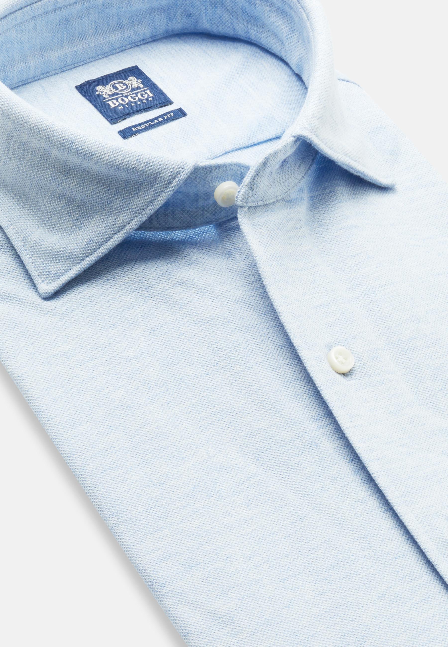 Boggi Milano - Blue Cotton Pique Polo Shirt