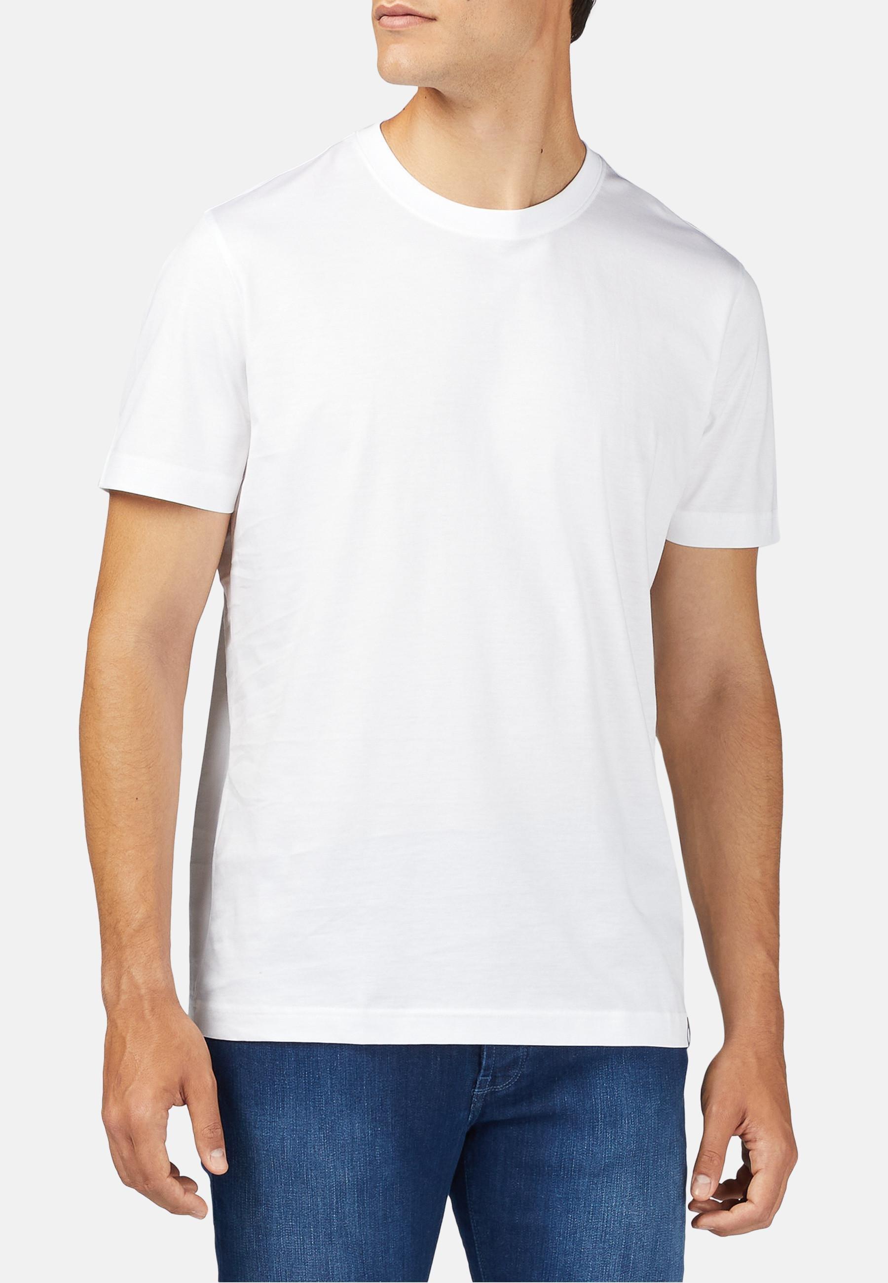 White Pima Cotton Jersey T-Shirt, , large image number 1