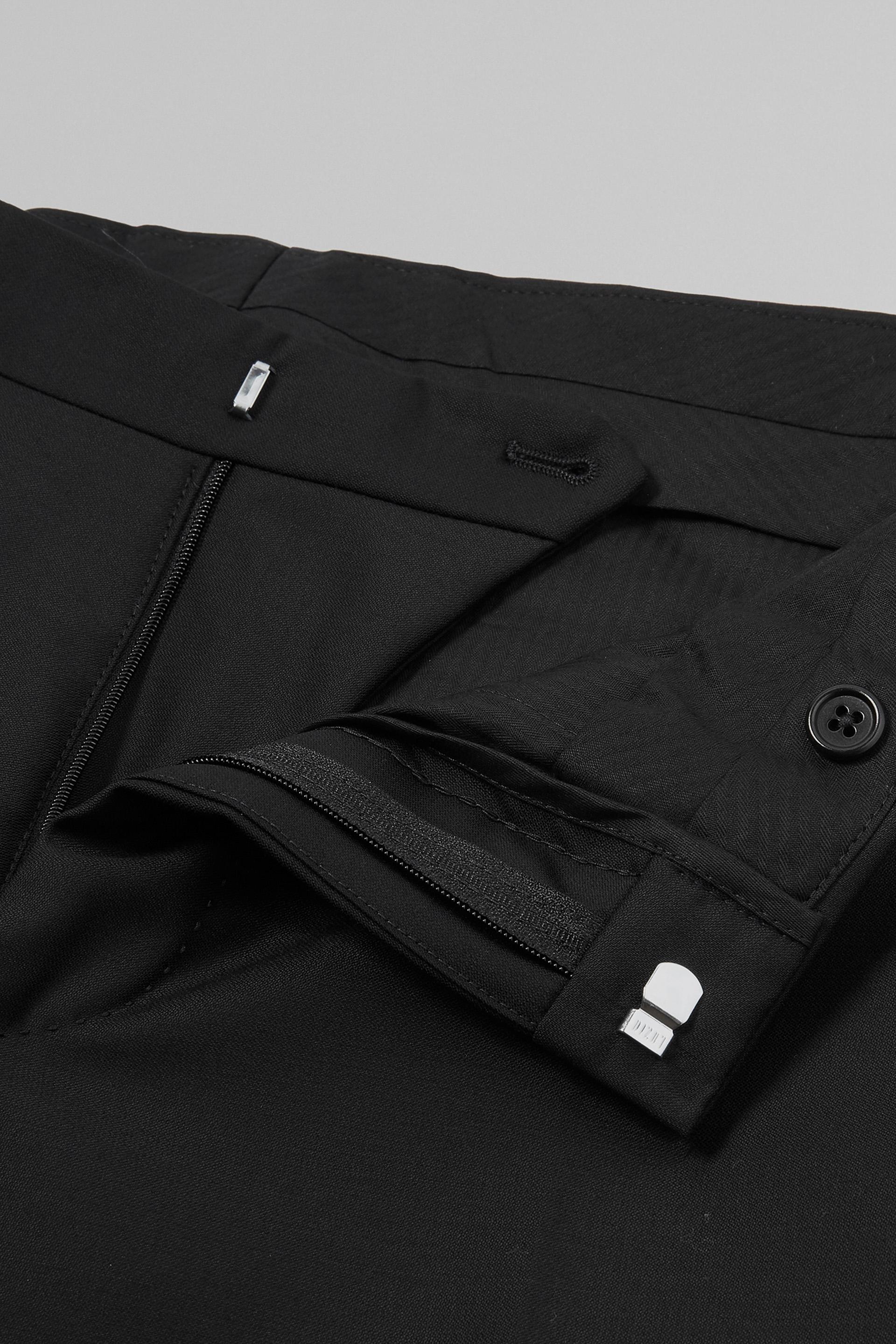 Black Satin Side Stripes Smoking Trousers, , large image number 3