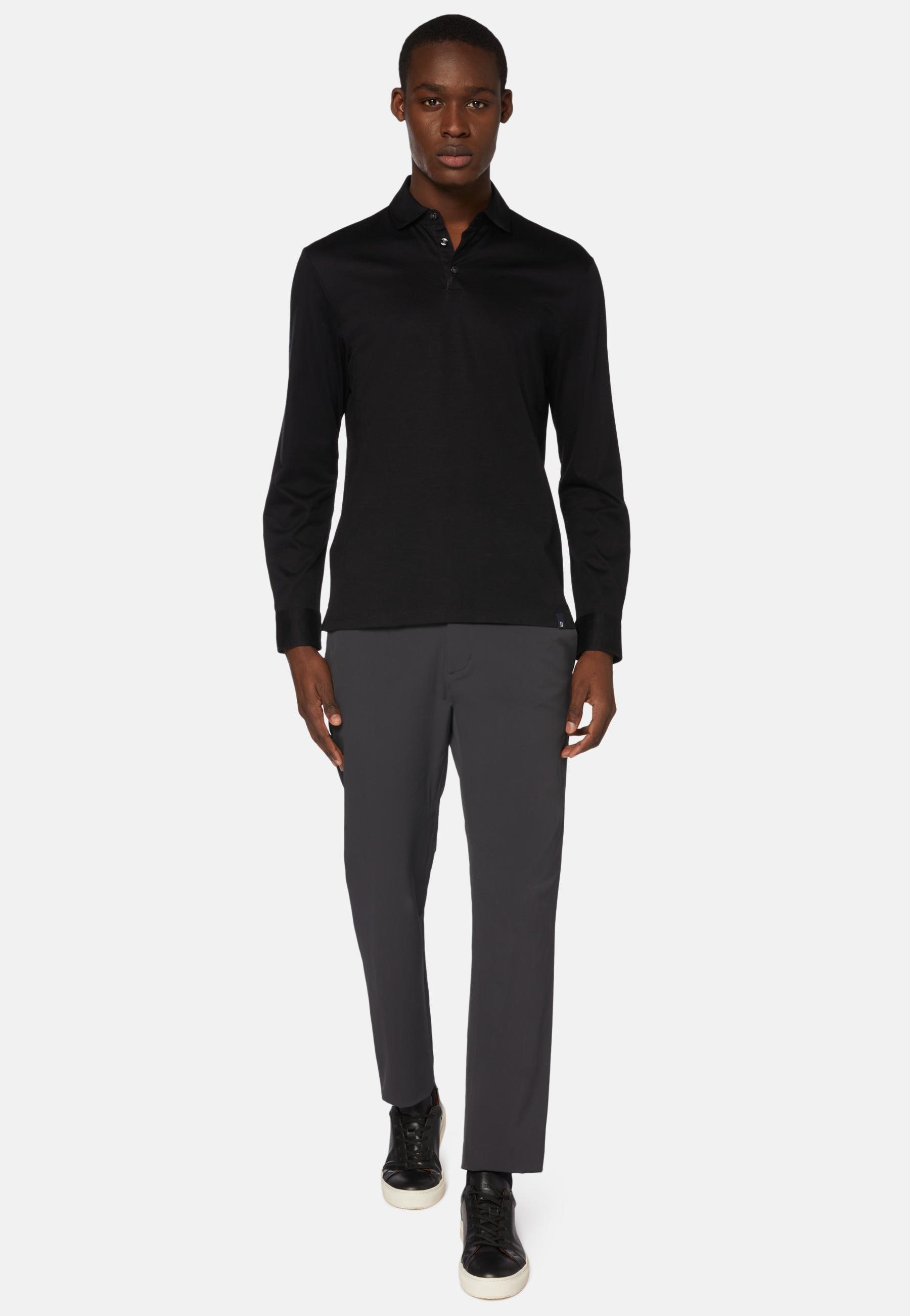 B Tech Performance Stretch Nylon Trousers Black, , large image number 0
