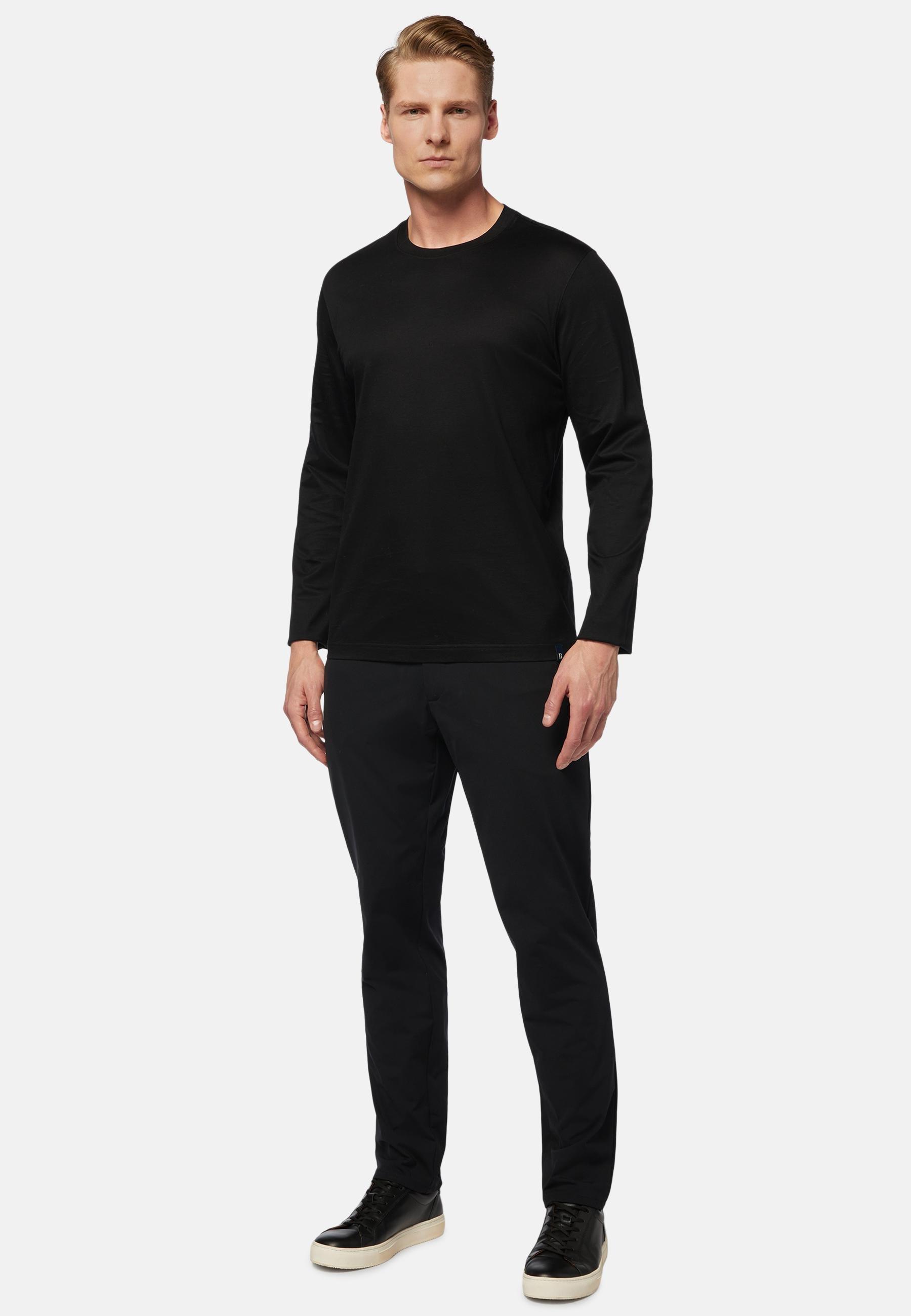 Black B Tech Stretch Nylon Trousers, , large image number 1