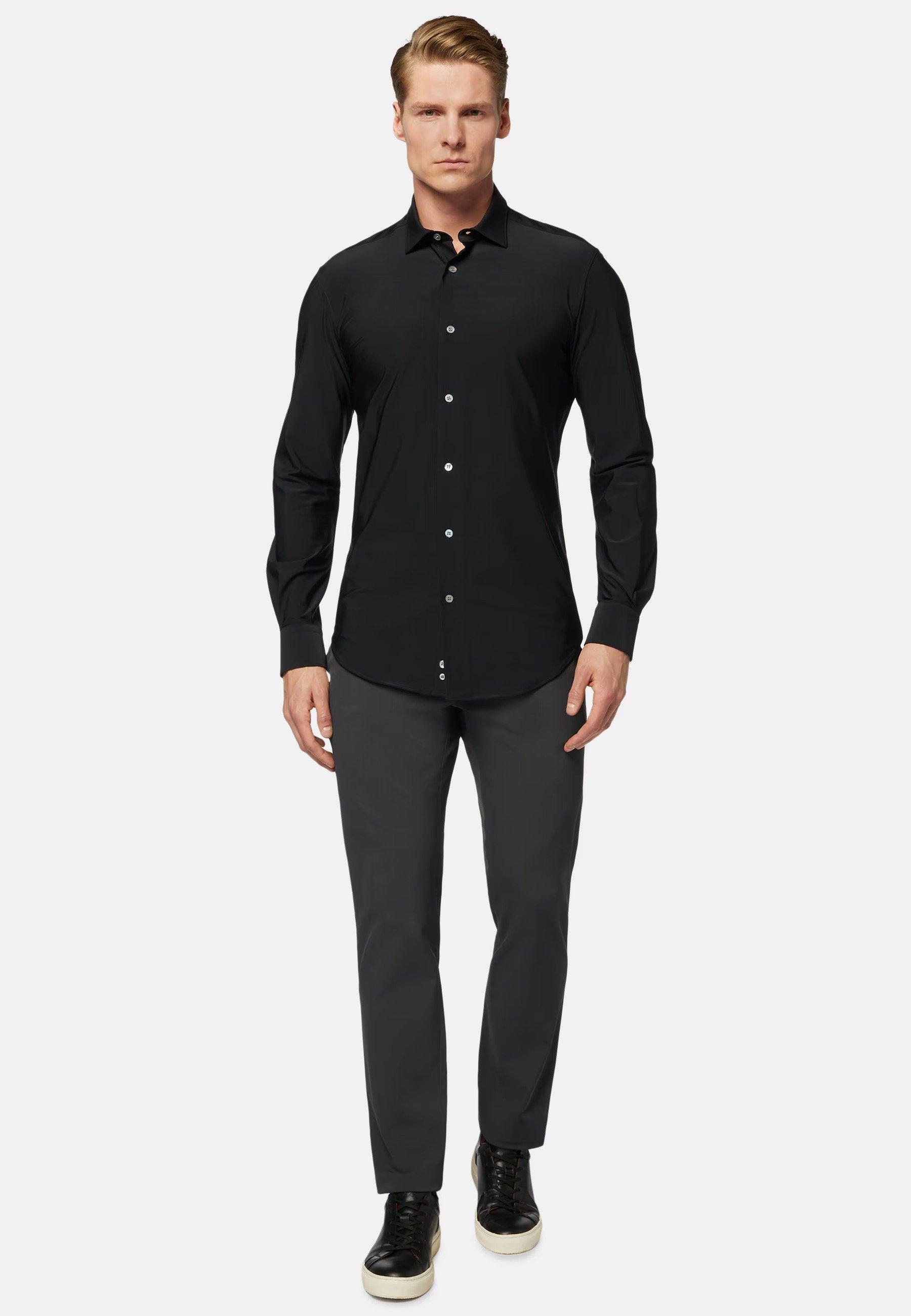 Boggi Milano - Black Stretch Nylon Slim Fit Shirt