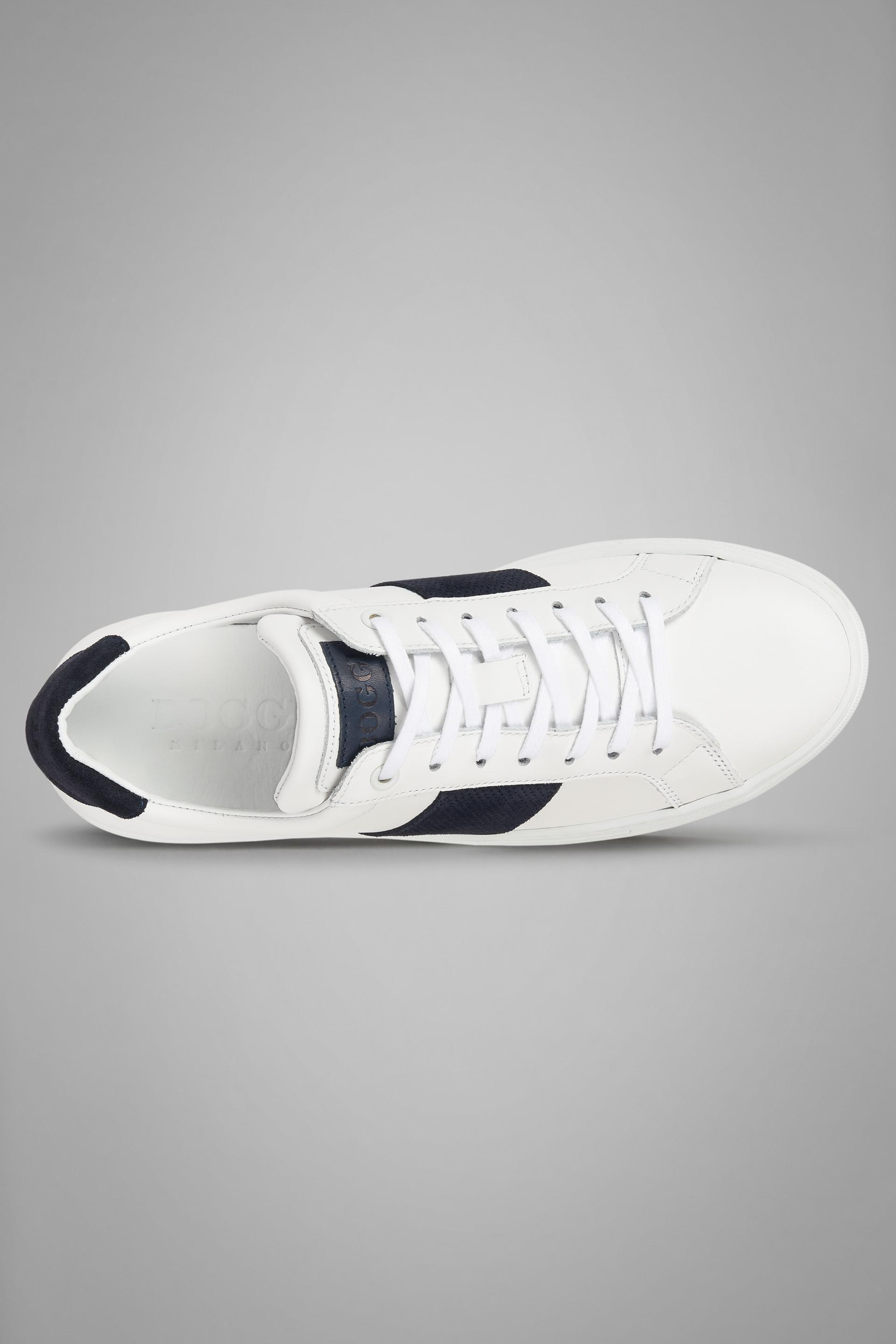 White Striped Leather Trainers, , large image number 1