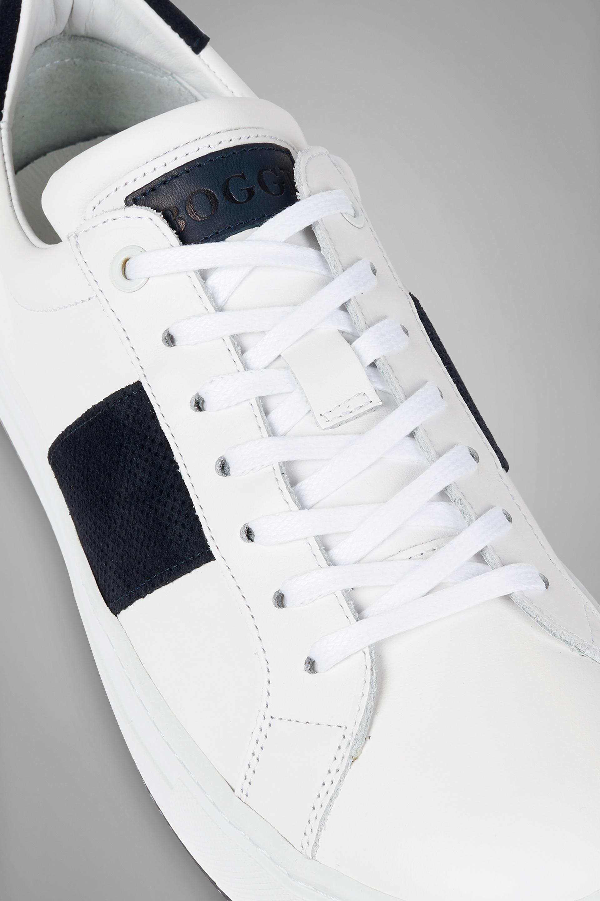 White Striped Leather Trainers, , large image number 3