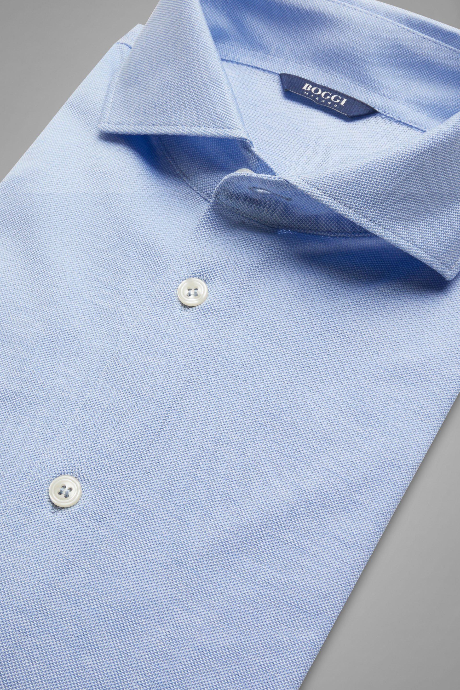 Blue Open Collar Casual Shirt, Light blue, large image number 4