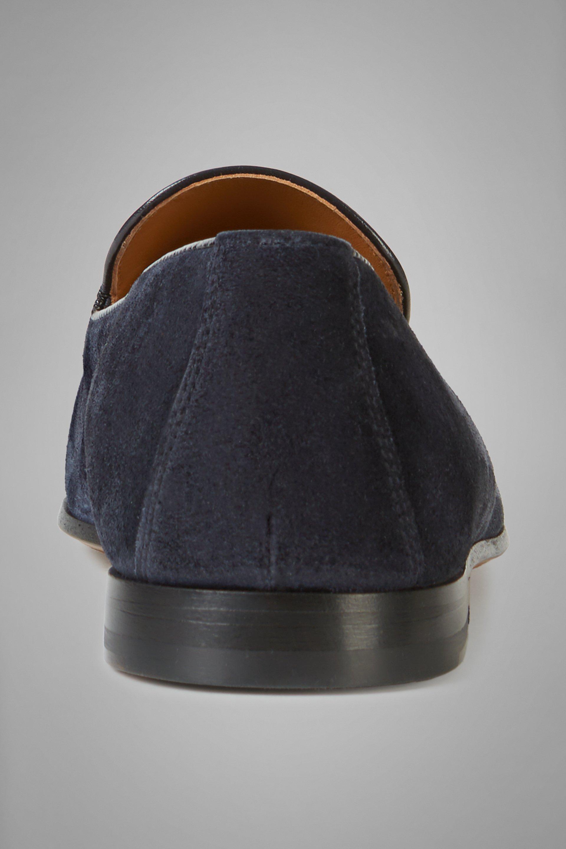 Blue Tassel Details Suede Loafers, , large image number 3