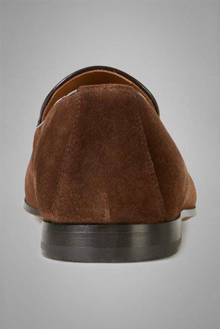 Brown Tassel Details Suede Loafers, , large image number 6