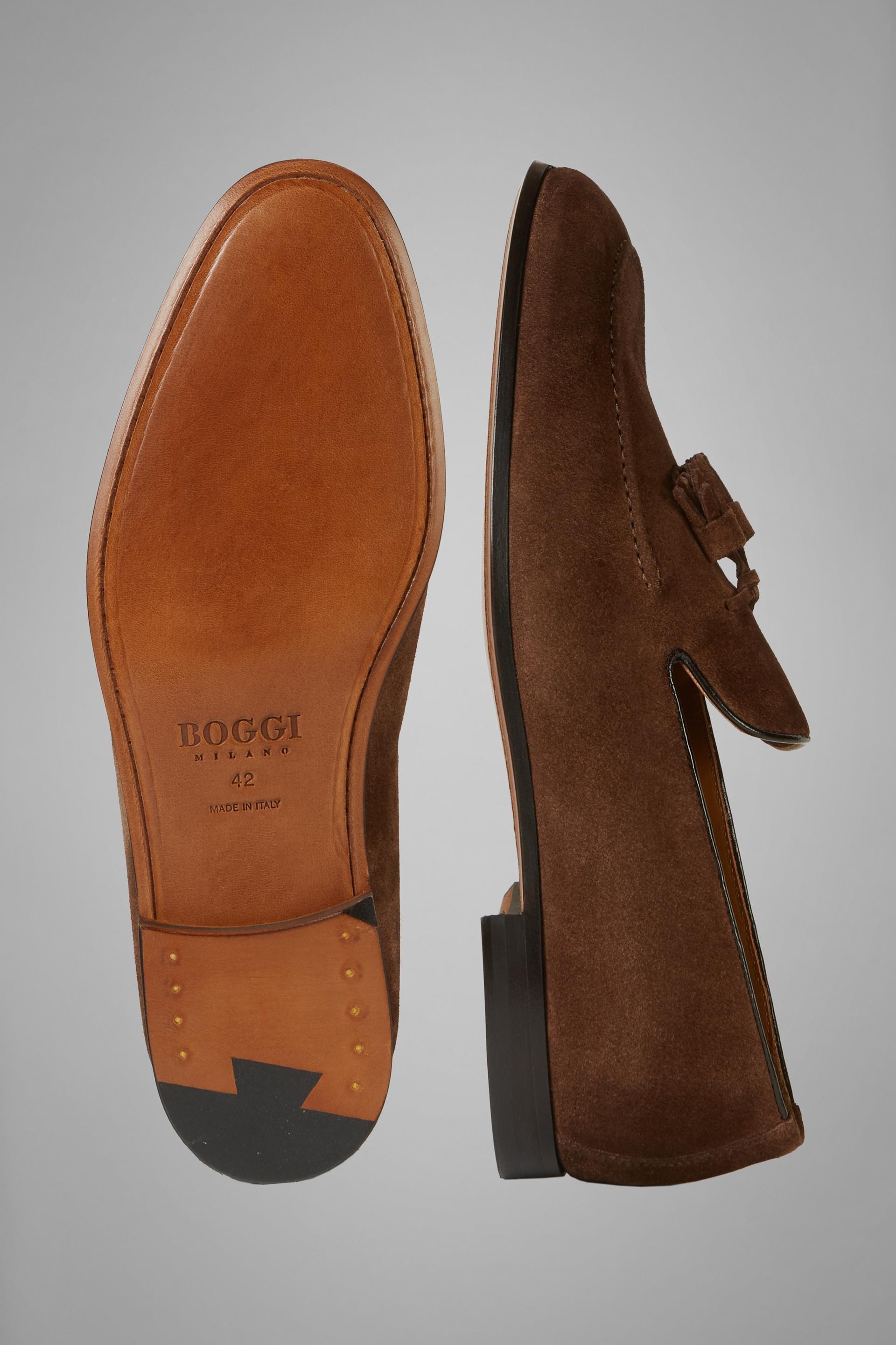 Brown Tassel Details Suede Loafers, , large image number 8