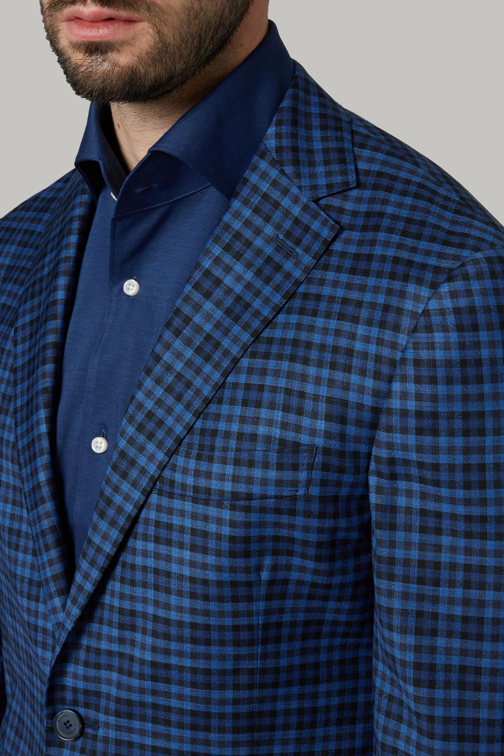 Blue Wool Blend Aria Blazer, , large image number 1