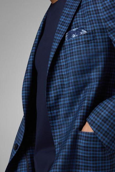 Blue Wool Blend Aria Blazer, , large image number 2