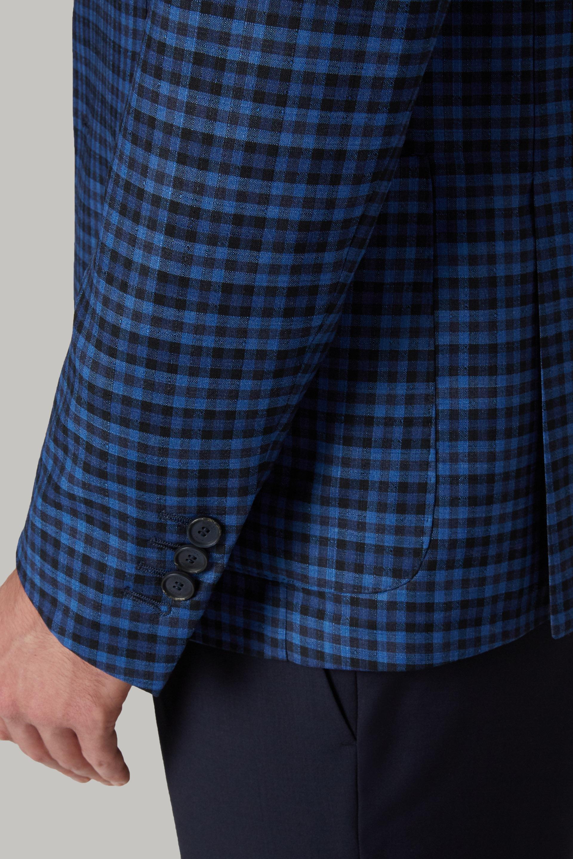 Blue Wool Blend Aria Blazer, , large image number 3