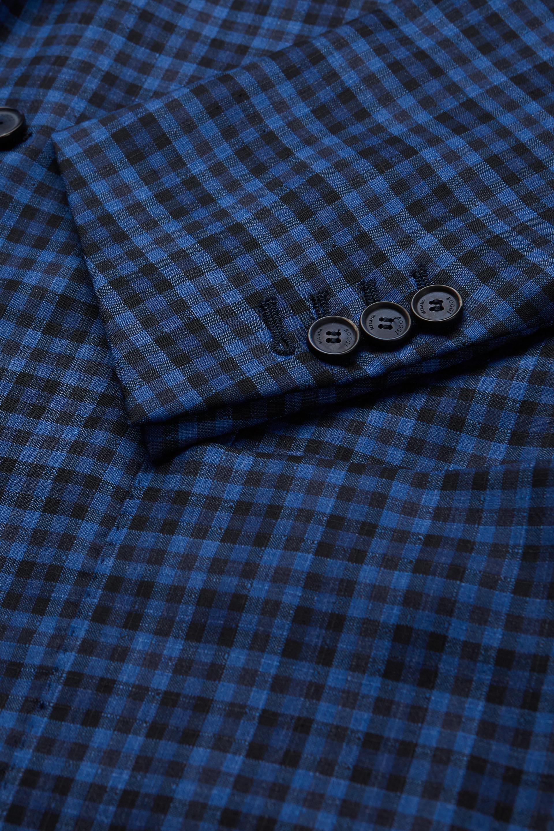 Blue Wool Blend Aria Blazer, , large image number 6