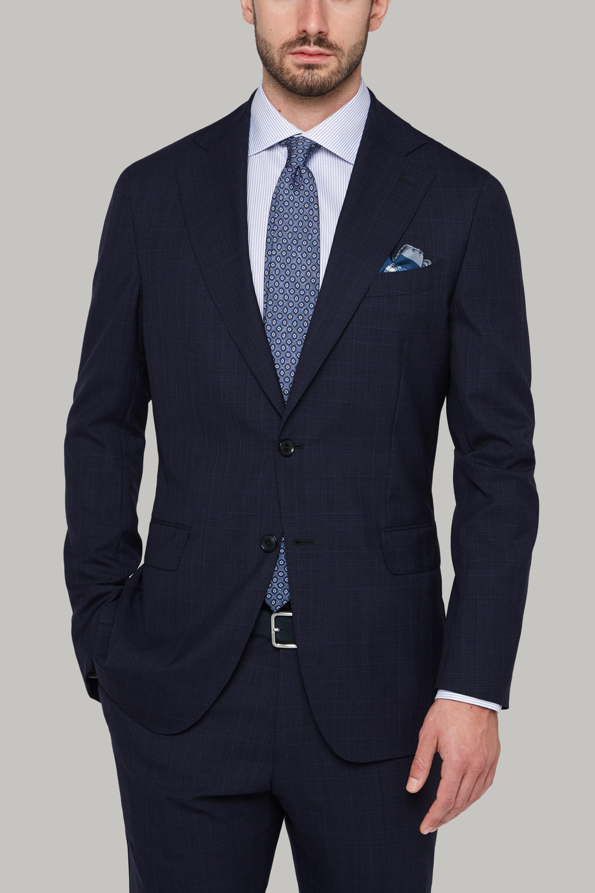 Blue Wool Capri Suit, , large image number 0