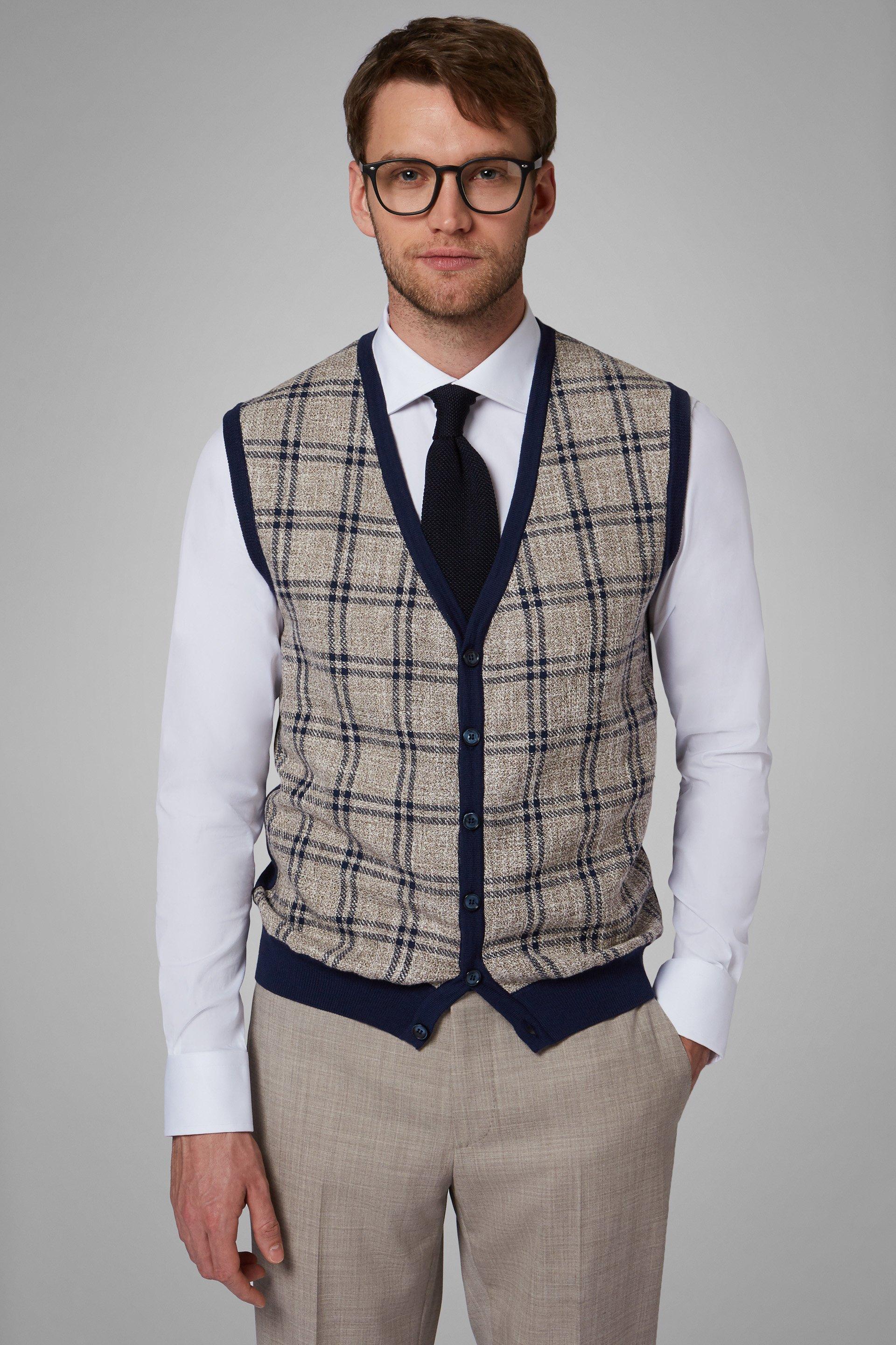 Navy Slim Gilet, , large image number 0