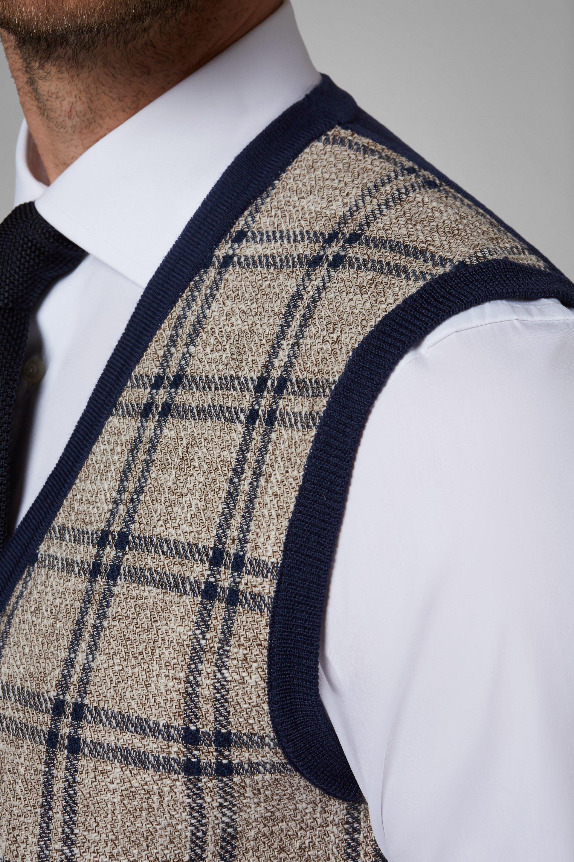 Navy Slim Gilet, , large image number 2