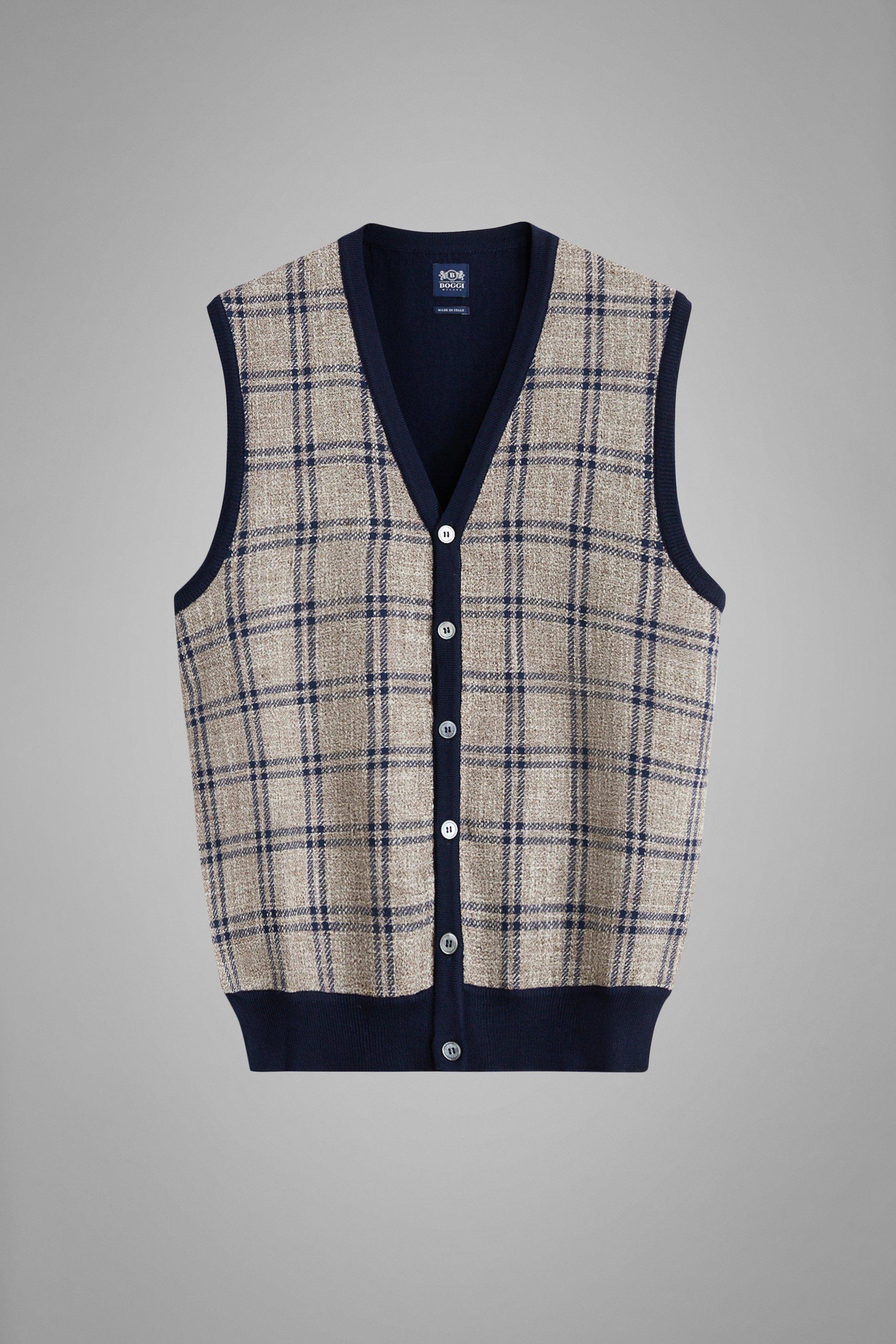 Navy Slim Gilet, , large image number 3
