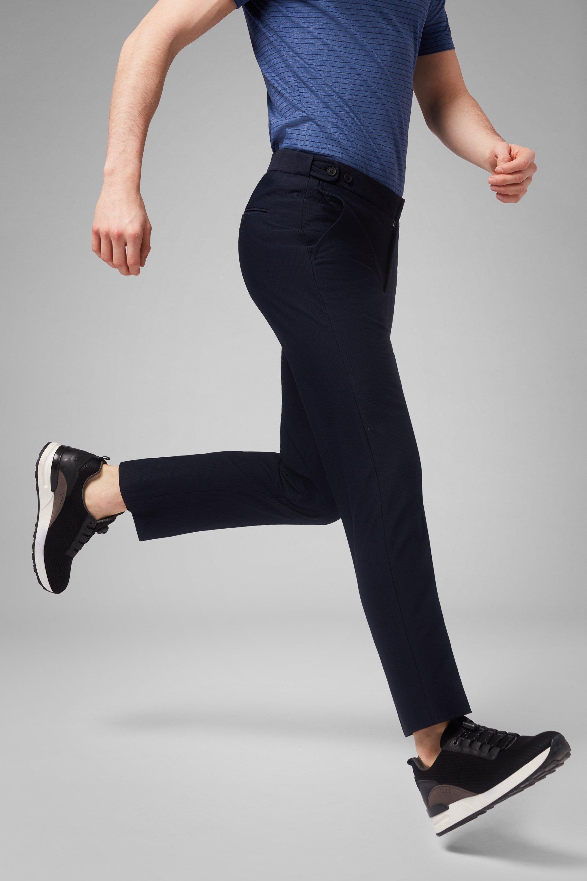 Navy Technical Jersey Trousers - Slim, , large image number 0