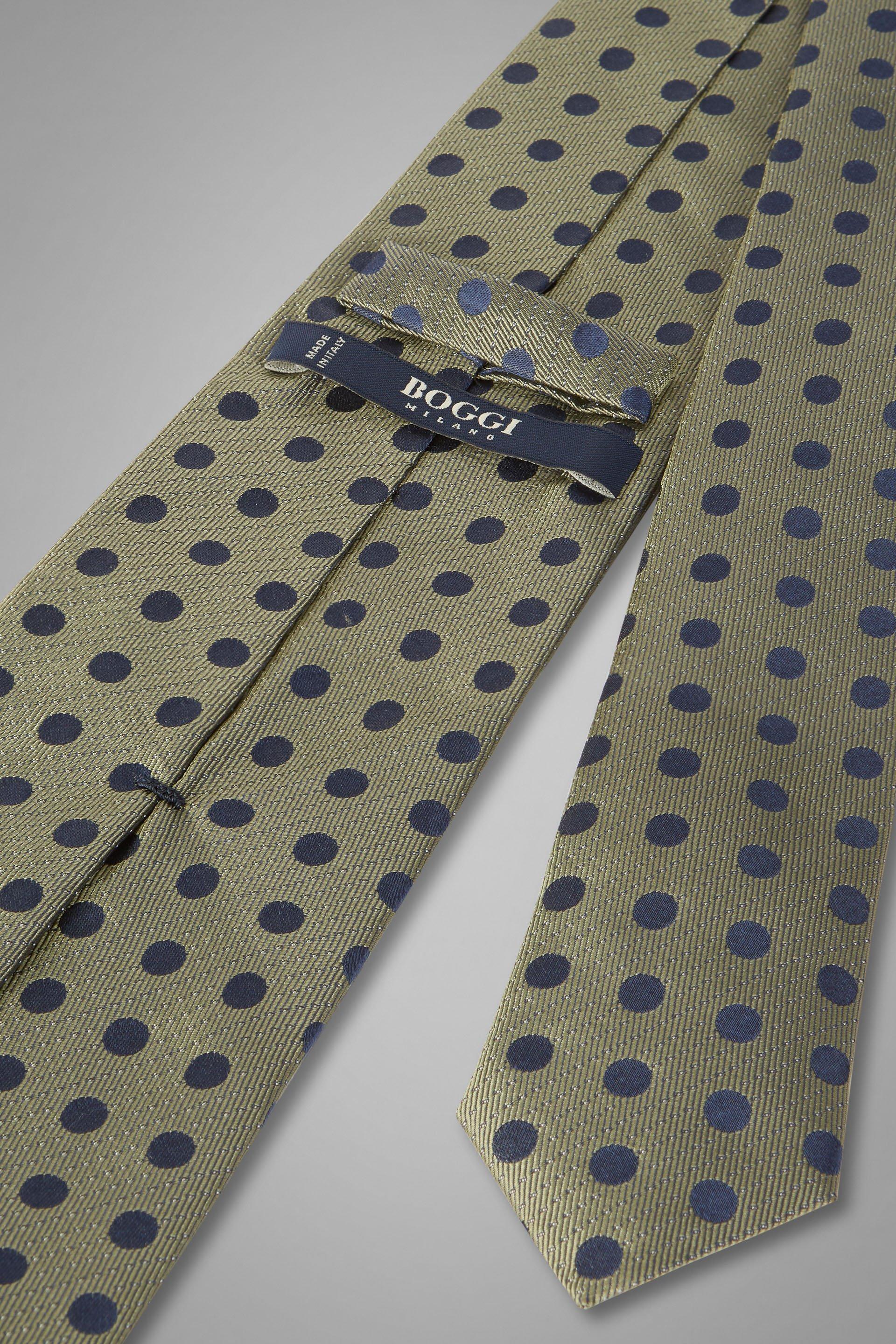 Green Polka Dot Silk Jacquard Tie, , large image number 1
