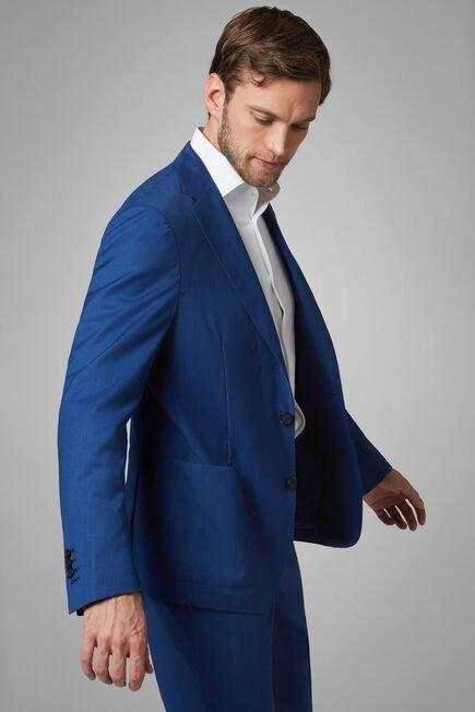 Blue Cornflower Wool Blend Aria Blazer For Men - Slim, Bluette, large image number 0