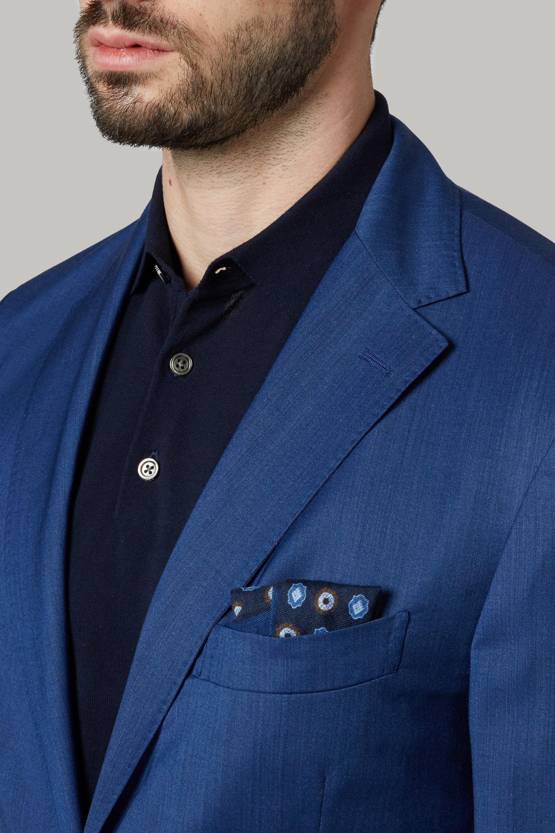 Blue Cornflower Wool Blend Aria Blazer For Men - Slim, Bluette, large image number 2
