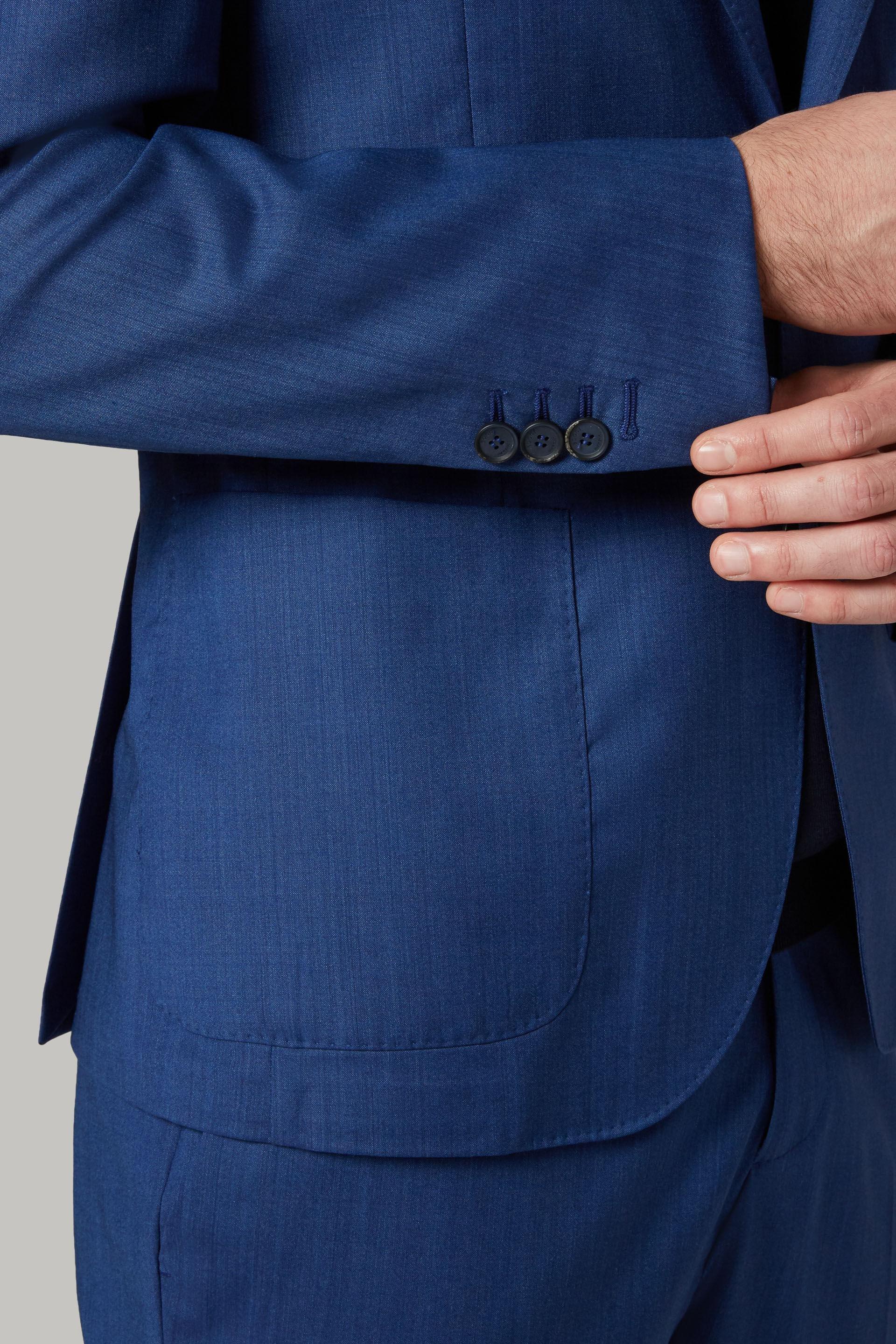 Blue Cornflower Wool Blend Aria Blazer For Men - Slim, Bluette, large image number 5