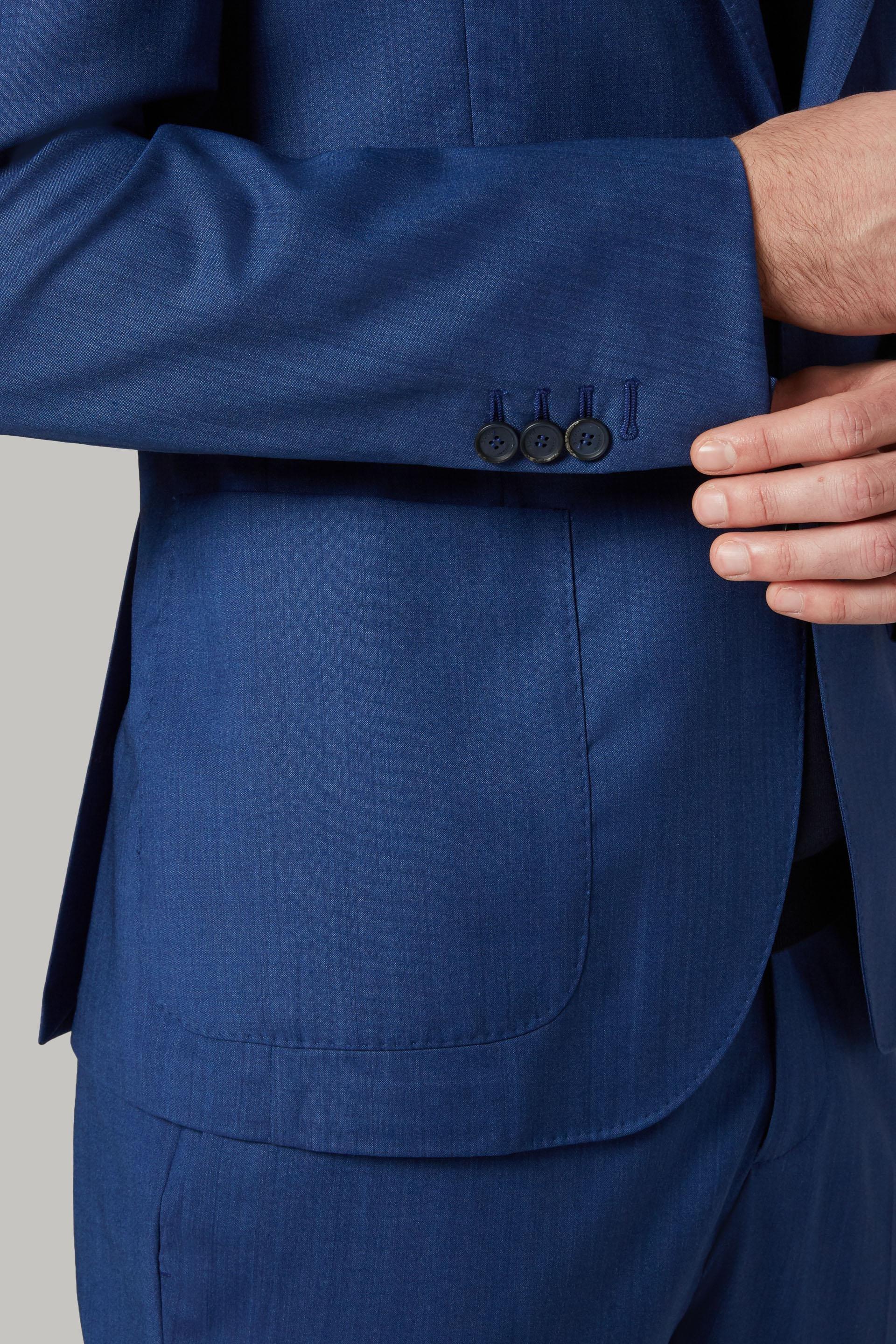 Blue Cornflower Wool Blend Aria Blazer For Men - Slim, Bluette, large image number 7