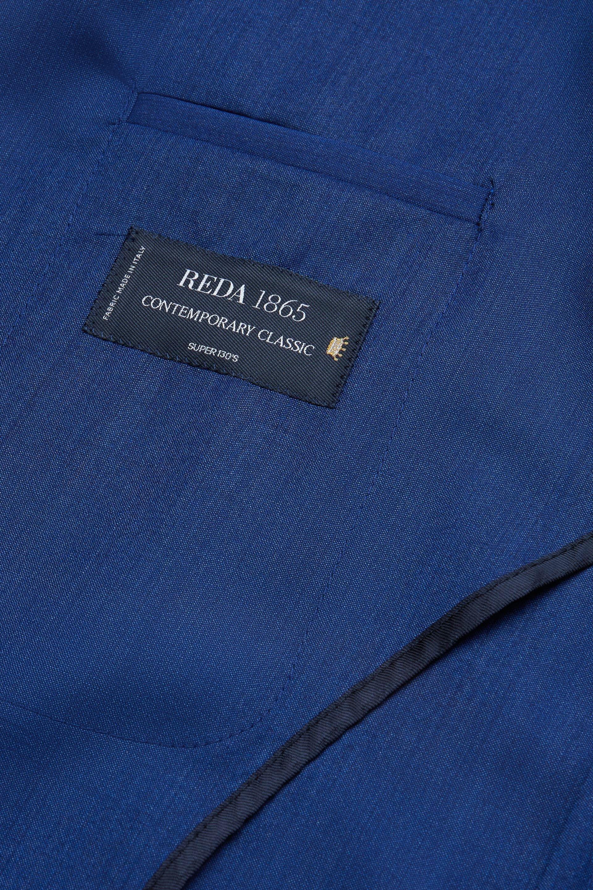 Blue Cornflower Wool Blend Aria Blazer For Men - Slim, Bluette, large image number 8