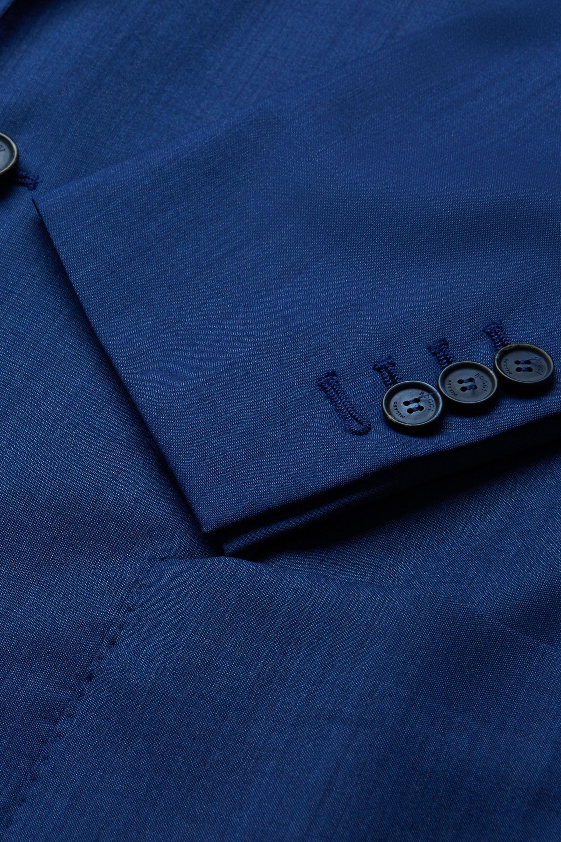 Blue Cornflower Wool Blend Aria Blazer For Men - Slim, Bluette, large image number 11