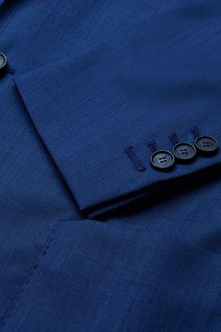 Blue Cornflower Wool Blend Aria Blazer For Men - Slim, Bluette, large image number 12