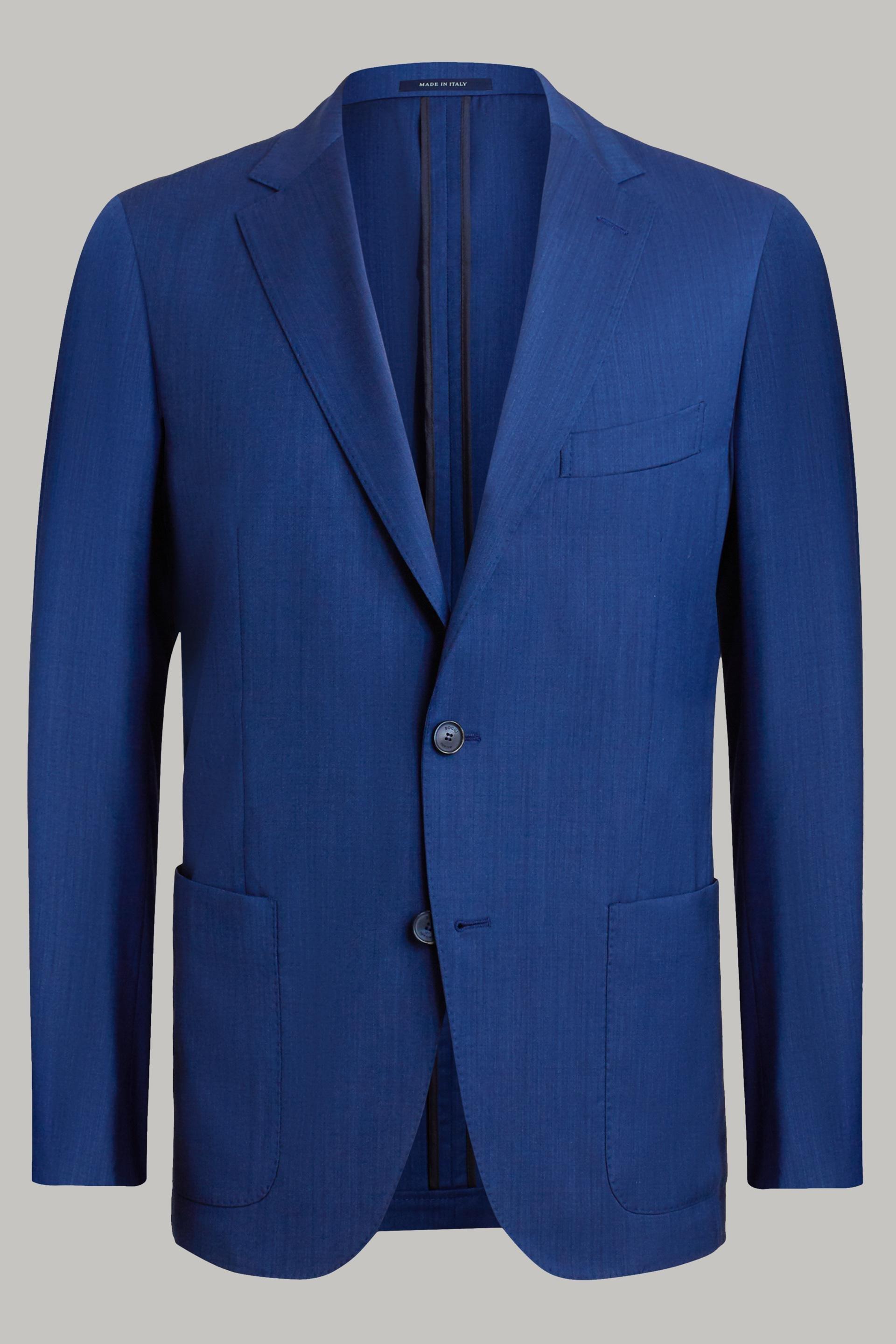 Blue Cornflower Wool Blend Aria Blazer For Men - Slim, Bluette, large image number 14