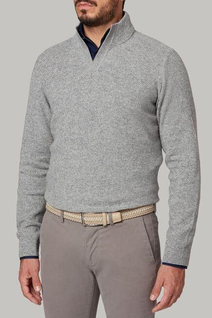 Beige Two-Tone Woven Stretch Viscose Belt, , large image number 2