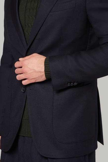 Blue B-Washable Flannel Jacket, Blue, large image number 3