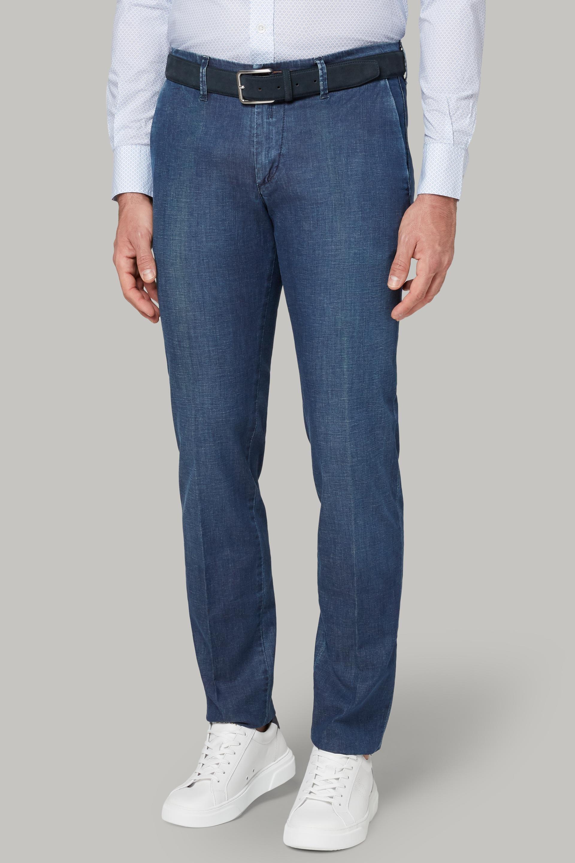 Blue Slim Medium Wash Denim Jeans, Indigo, large image number 2