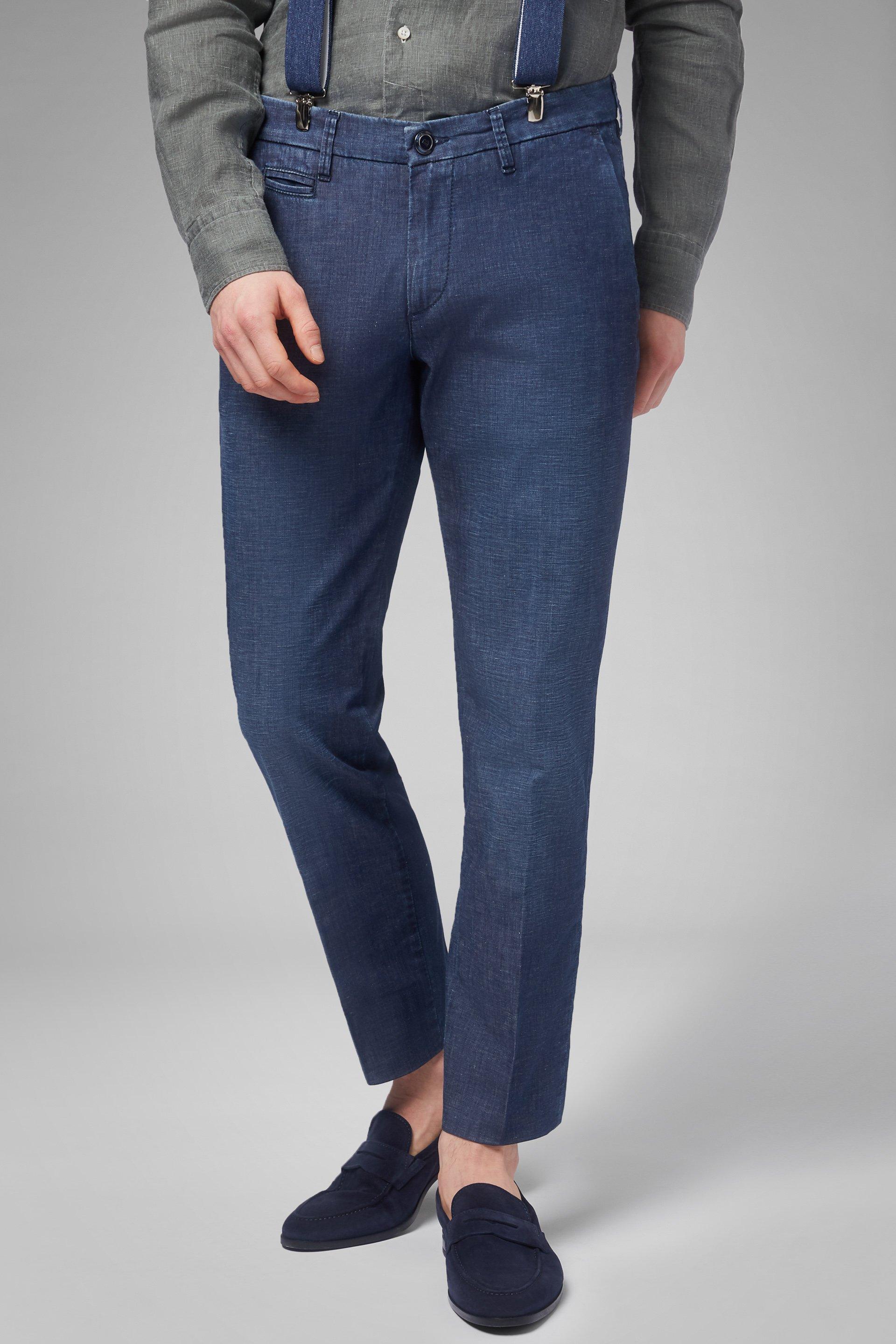 Blue Slim Medium Wash Denim Jeans, , large image number 4