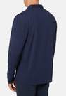 Boggi Milano - Blue Long-Sleeved Cotton/Tencel Polo Shirt For Men - Regular