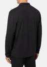 Boggi Milano - قميص بولو قطني أسود بأكمام طويلة للرجال - عادي