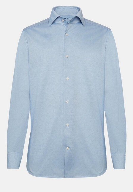 Boggi Milano - Blue Japanese Jersey Polo Shirt For Men - Regular