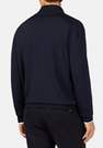 Boggi Milano - Blue Navy Extra Fine Merino Wool Half Zip Jumper For Men