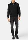 Boggi Milano - Black Extra Fine Merino Wool Half Zip Jumper For Men