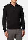 Boggi Milano - Black Extra Fine Merino Wool Polo Shirt For Men