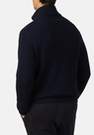 Boggi Milano - Blue Navy Merino Wool Half Zip Jumper For Men