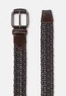 Boggi Milano - Brown/Blue Stretch Woven Leather And Cotton Belt For Men