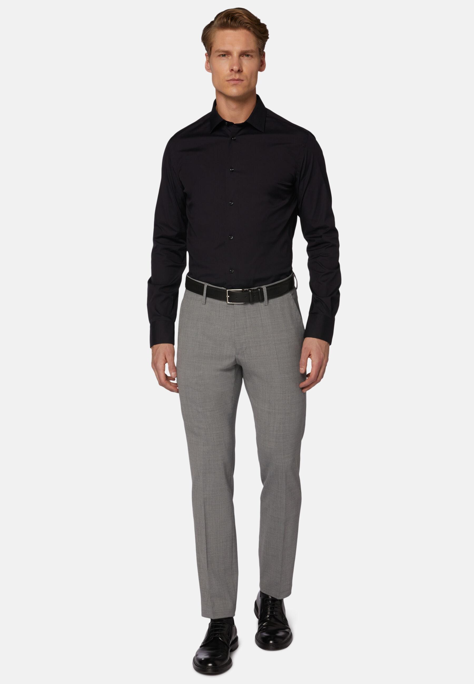 Washable Wool Formal Trousers, Grey, large image number 3