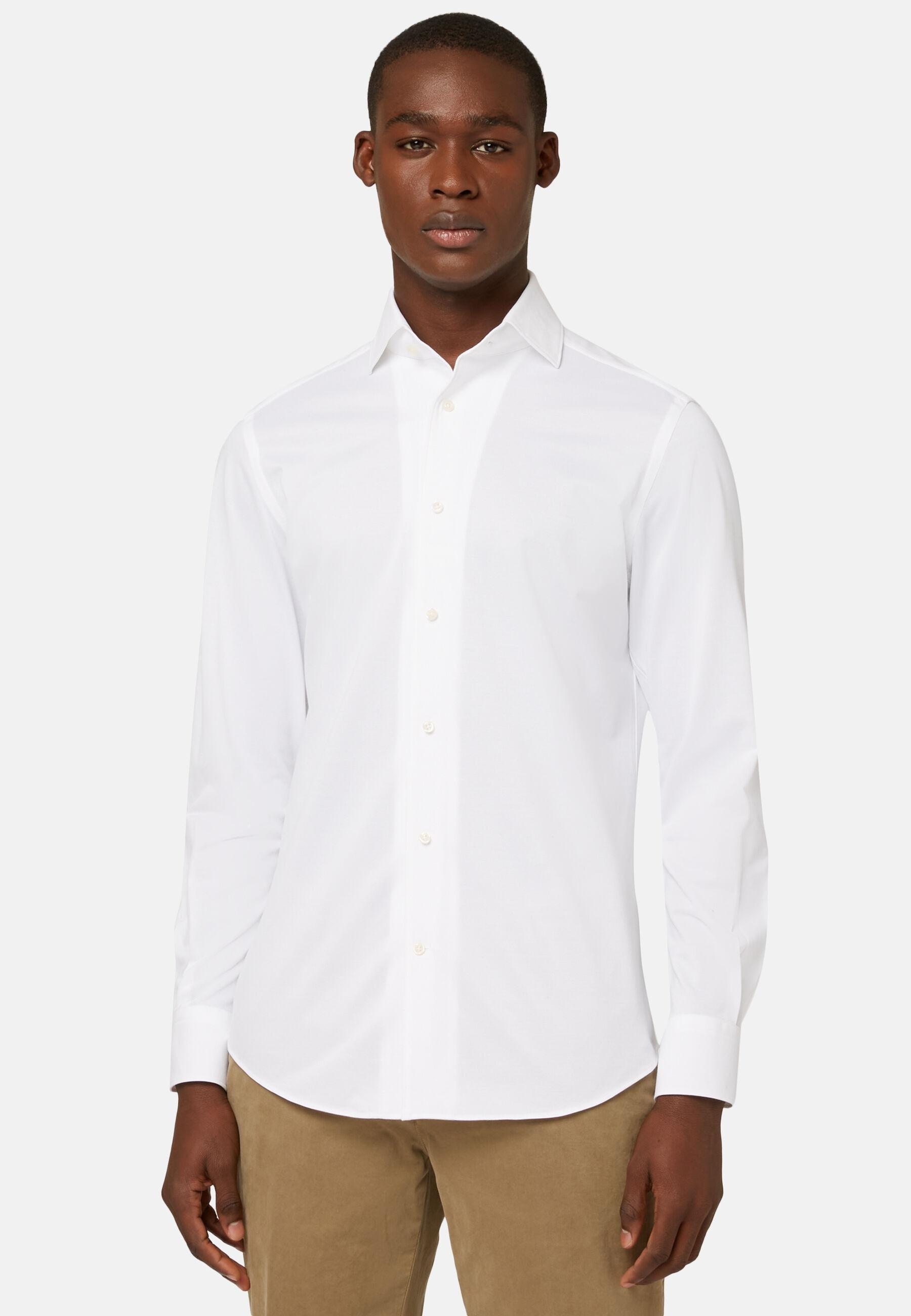 Polo Shirt in Regular Fit Japanese Jersey, White, White, large image number 1