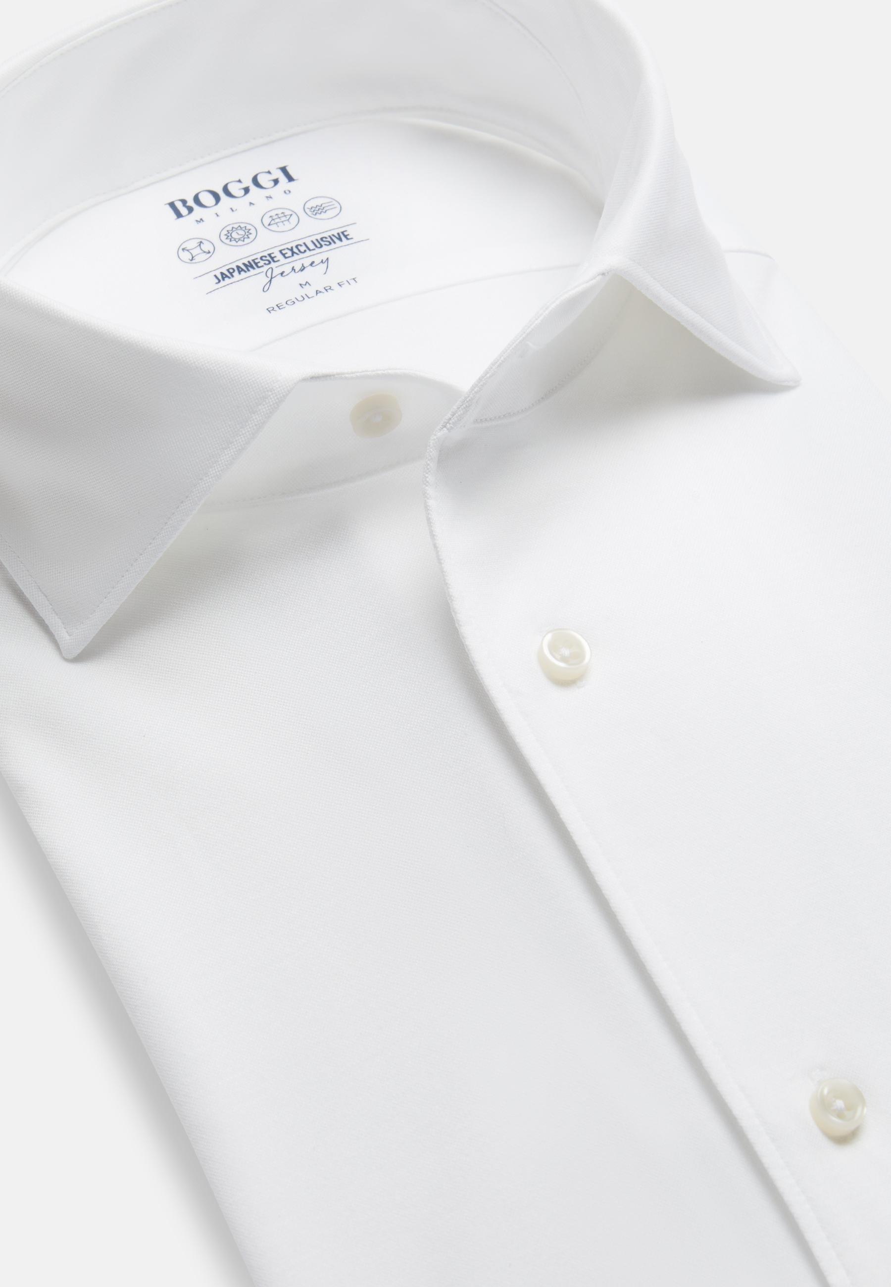 White Japanese Jersey Polo Shirt, 3901_WHIT, large image number 3