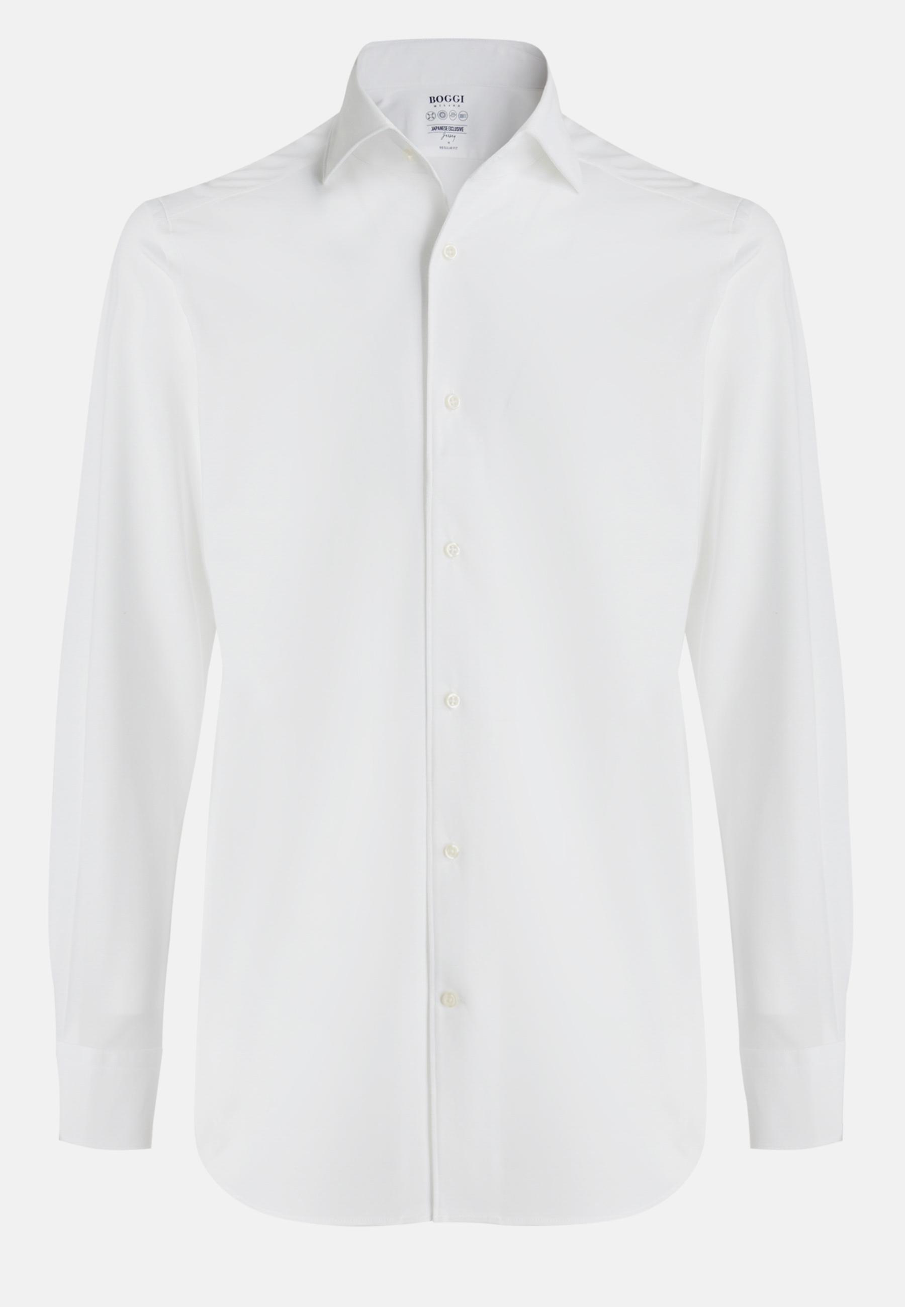 White Japanese Jersey Polo Shirt, 3901_WHIT, large image number 4
